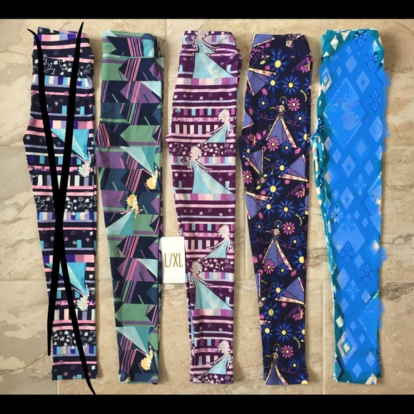 NWOT LuLaRoe Disney Frozen Kids Leggings - Picture 2 of 2